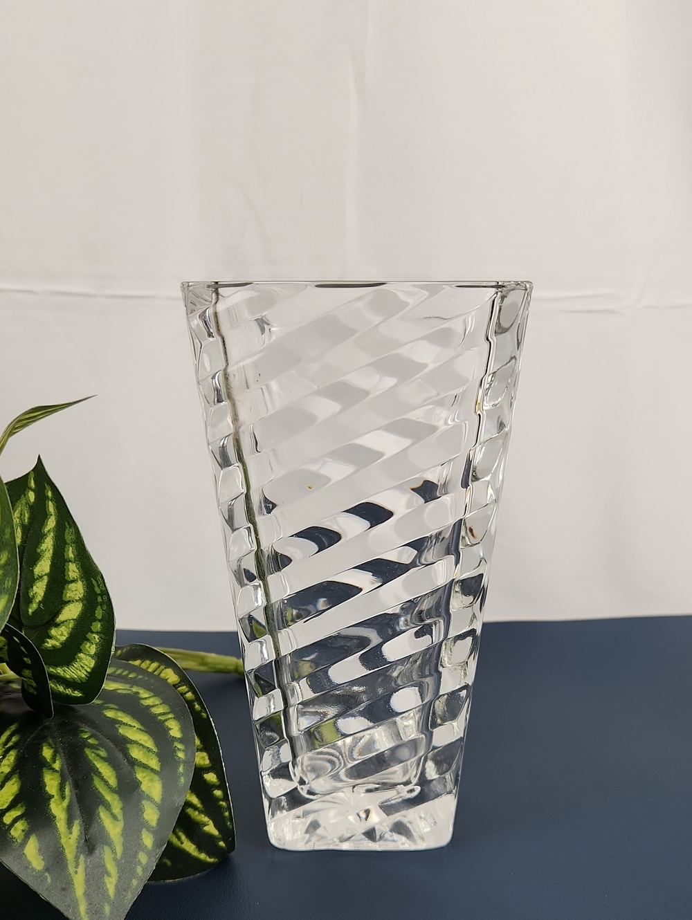 Clear Sleek Diagonal Graduating Level Glass Vase - Home Accents